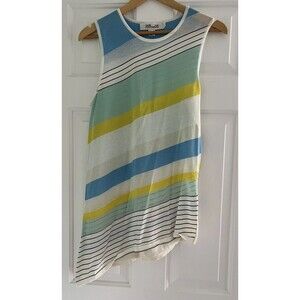 Diane von Furstenberg asymmetrical stripe sleeveless tank size medium